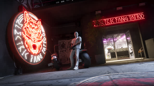 Official Rockstar screenshot of Electric Fang Tattoo Parlor